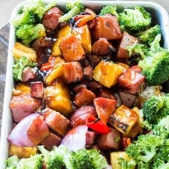 HAWAIIAN HAM AND PINEAPPLE CASSEROL