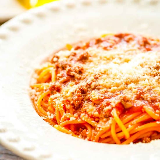 One Pot Skillet Spaghetti