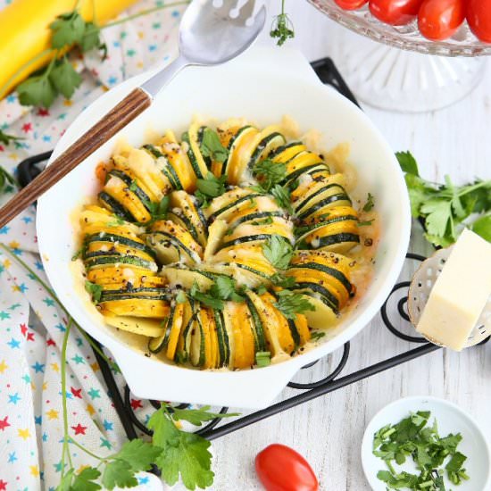 GF Baked Zucchini with Parmesan