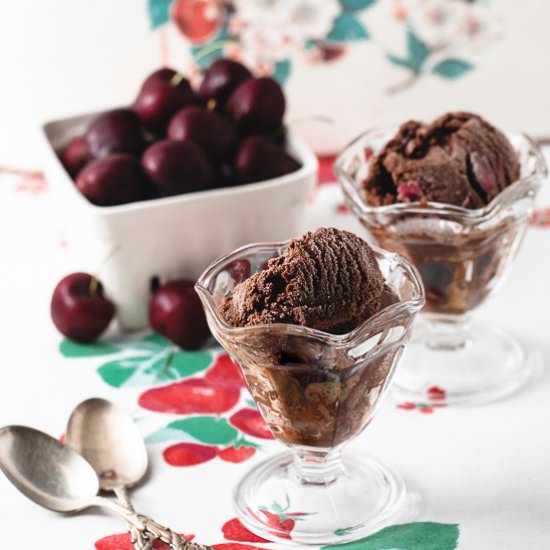 Cherry Chocolate Sorbet