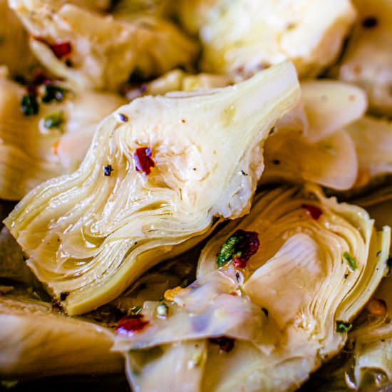 Easy Marinated Artichokes