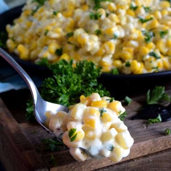 Stovetop Cream Cheese Corn
