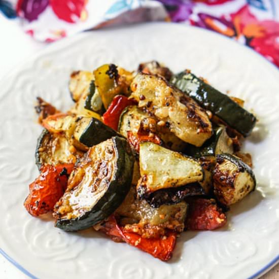 Roasted Zucchini & Tomatoes