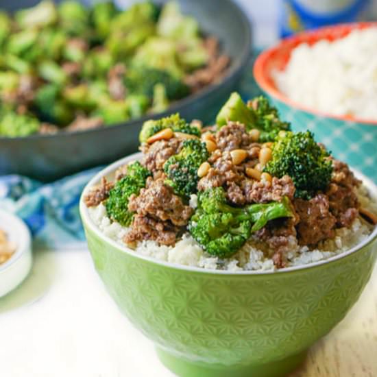 Low Carb Ground Beef & Broccoli