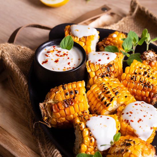 Oven baked corn on the cob