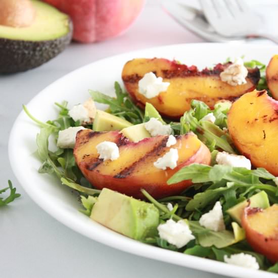 Grilled Peach and Avocado Salad