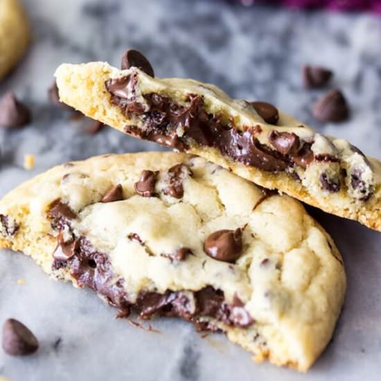 FUDGE FILLED CHOCOLATE CHIP COOKIES