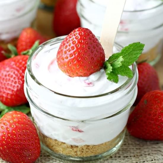 STRAWBERRY FROZEN YOGURT CHEESECAKE