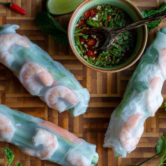 Summer Rolls with Chili Lime Sauce