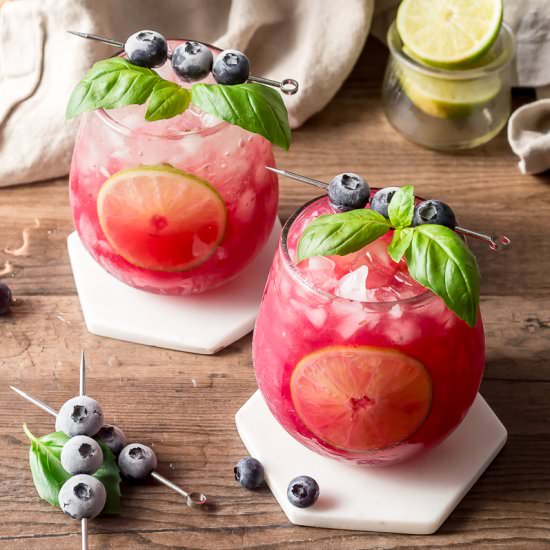 Basil Blueberry Margarita