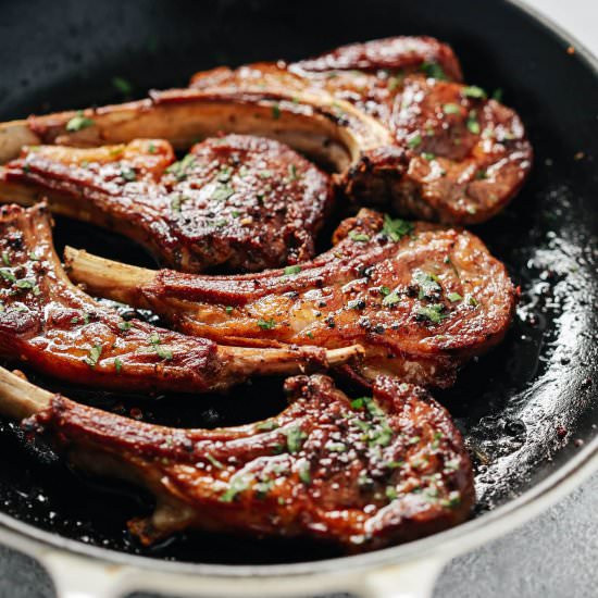 Garlic Butter Lamb Chops