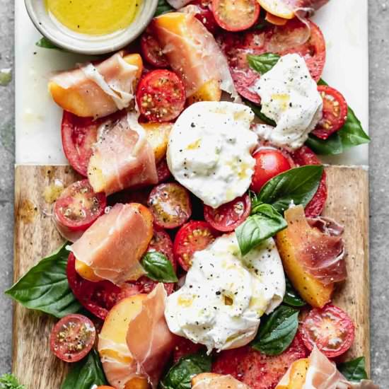 Peach and Tomato Caprese