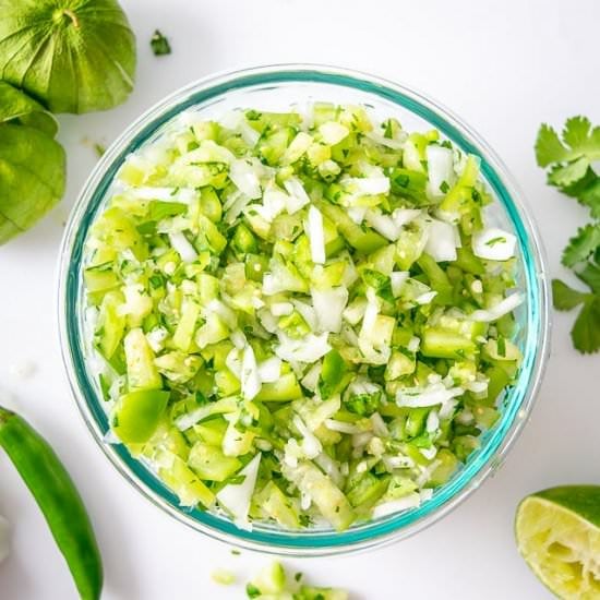 Tomatillo Pico de Gallo