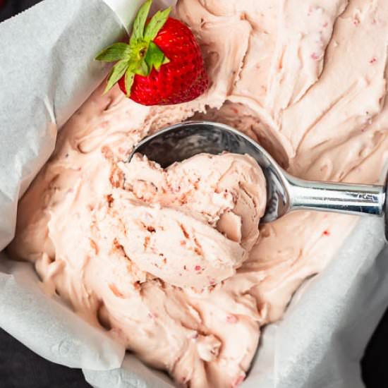 Strawberry Custard Ice Cream