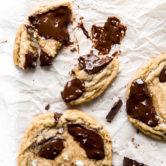 Salted Chocolate Chip Cookies