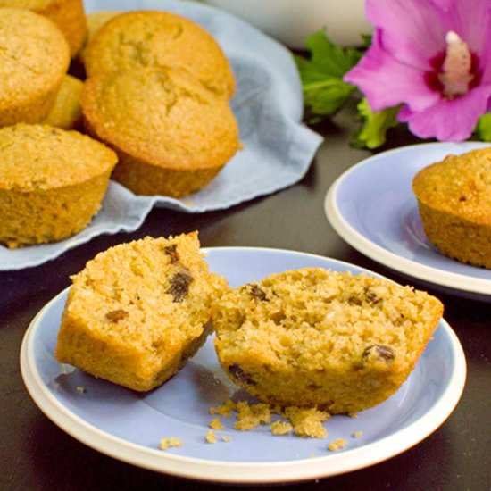 Honey Raisin Oat Bran Muffins