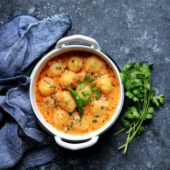 tadka dahi aloo