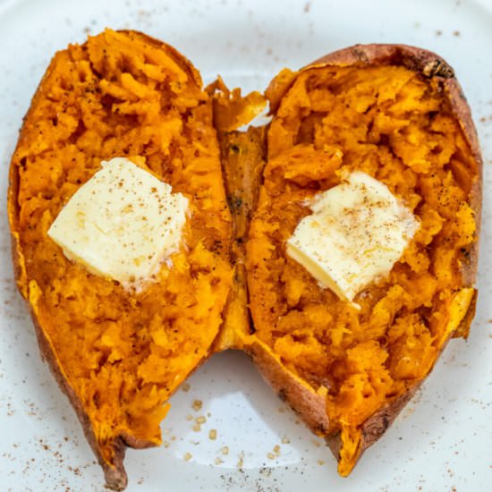 How To Microwave a Sweet Potato