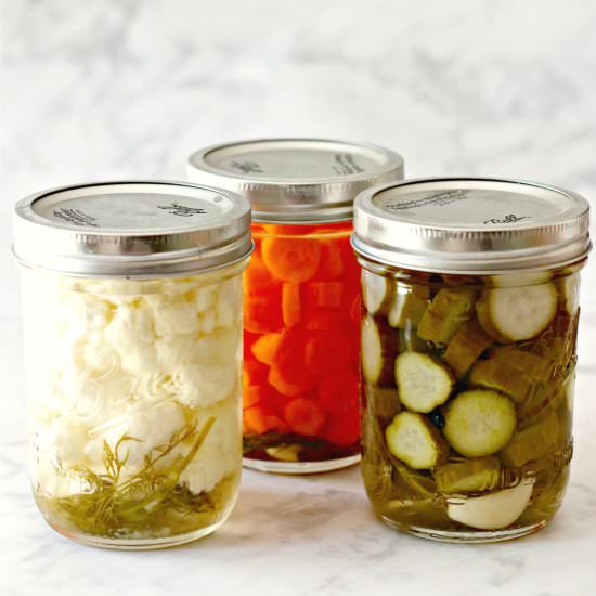 Refrigerator Pickled Vegetables