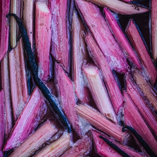 Vanilla Poached Rhubarb