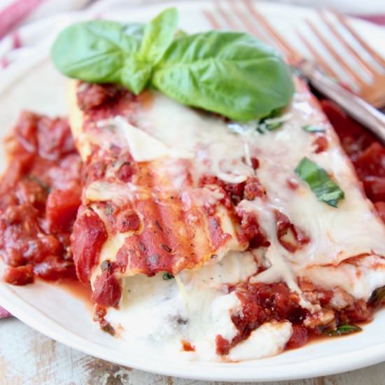 Three Cheese Manicotti