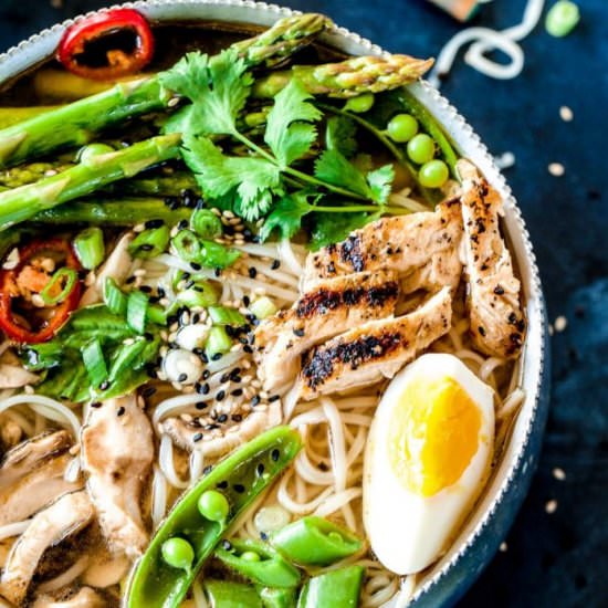 HOT AND SOUR SOUP WITH SPRING VEG.