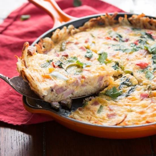 HASH BROWNS HAM FRITTATA