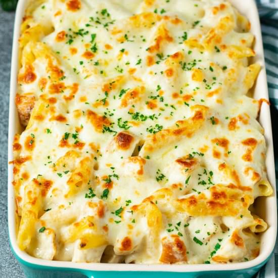 Chicken Alfredo Bake