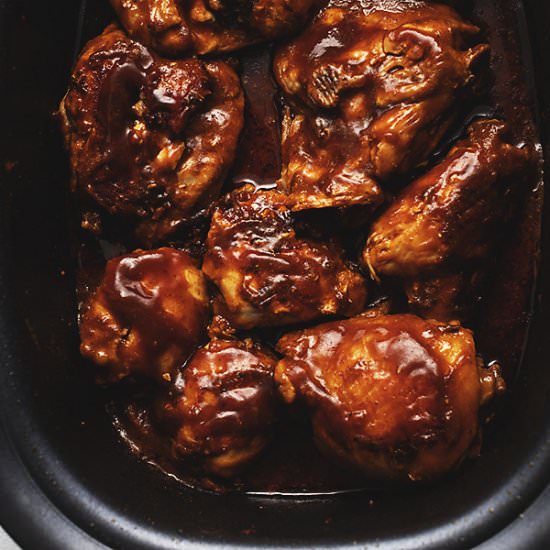 Crockpot BBQ Chicken Thighs