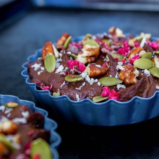 Chocolate Navy Bean Mousse (vegan)