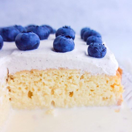 Blueberry Lemon Tres Leches Cake