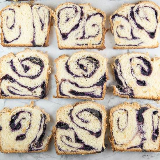 Blueberry Babka