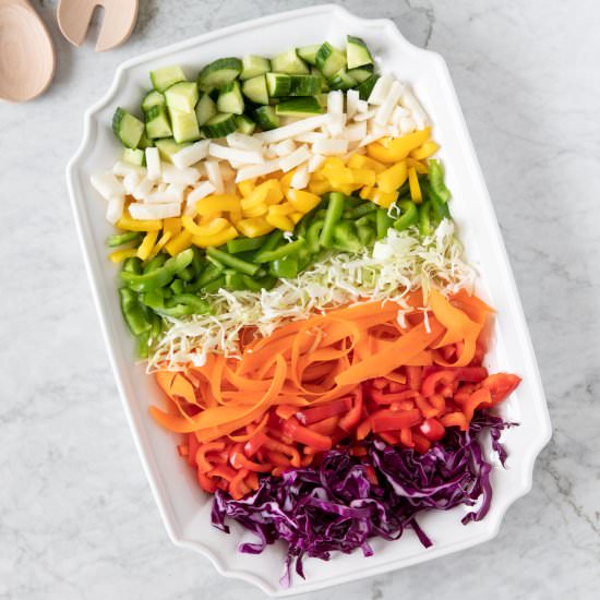 Vegan Rainbow Coleslaw