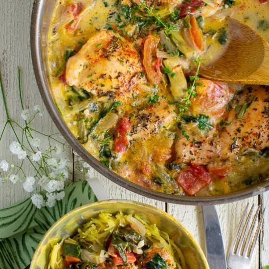 Tomato-Artichoke Tuscan Chicken