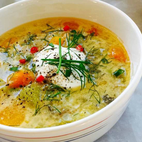 Creamy fish soup (chowder)