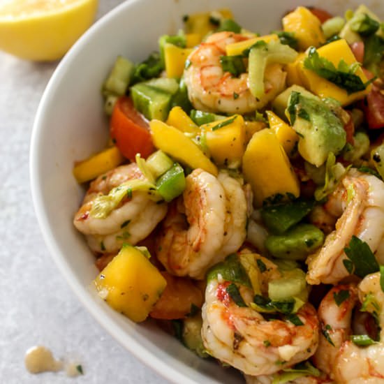 Shrimp Salad with Avocado and Mango