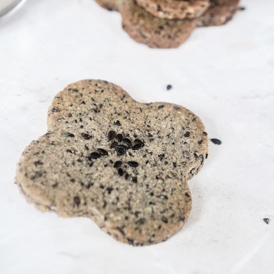 Black sesame cookies