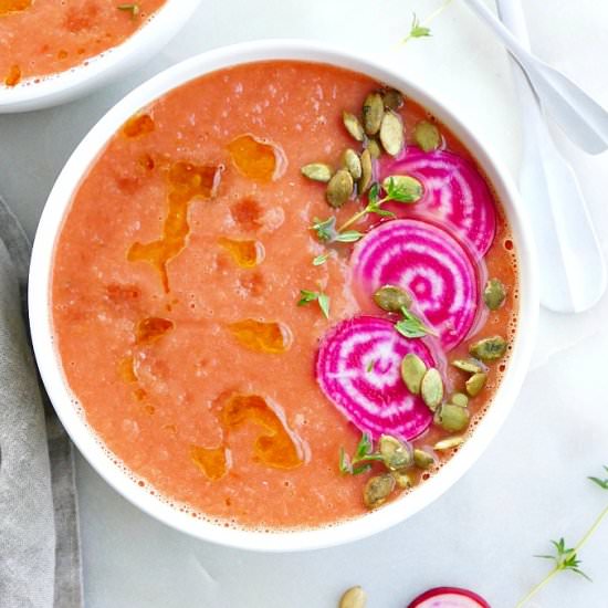 Summer Harvest Beet Gazpacho