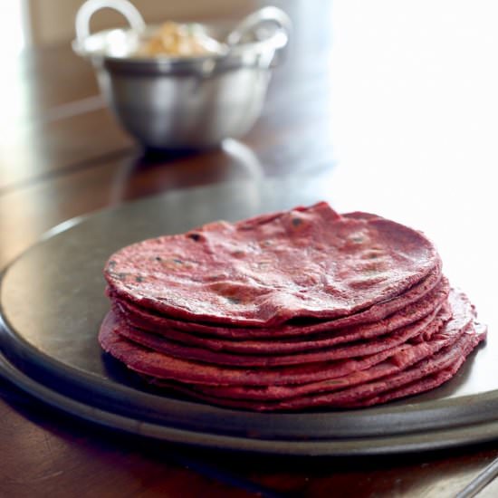 Beet flatbread