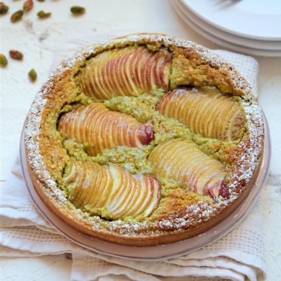 Pistachio Nectarine Tart