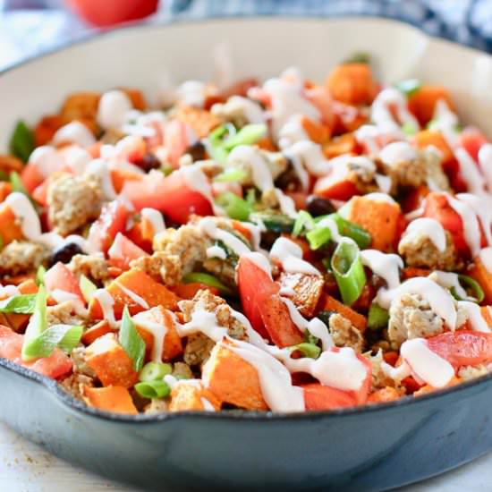 Turkey Sweet Potato Skillet