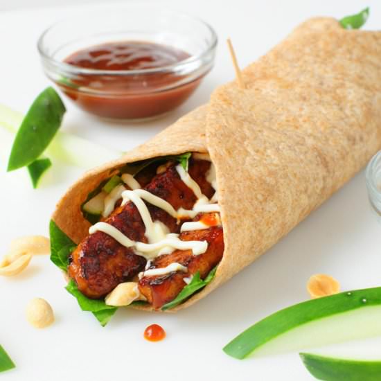 Korean BBQ Tempeh Wraps