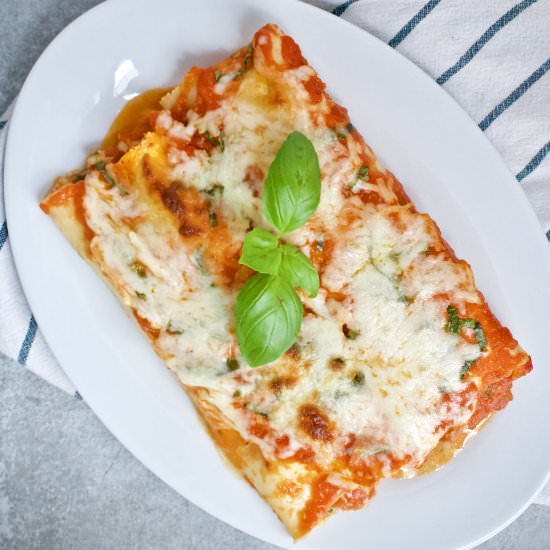 Homemade Sausage Manicotti