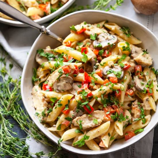 Creamy Mushroom Chicken Pasta