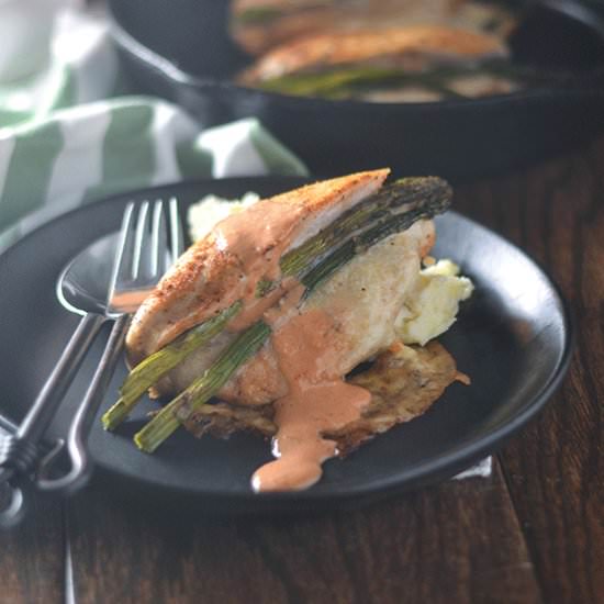 Asparagus Cheese Stuffed Chicken
