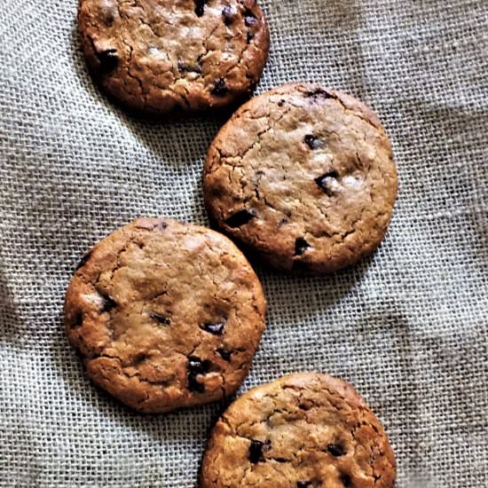 Chocolate and peanut butter cookies