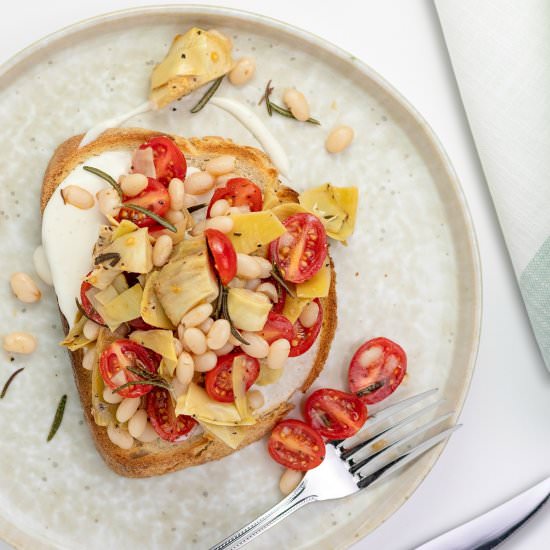 Drippy Goat Cheese Toast