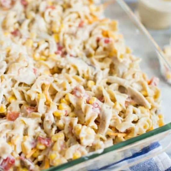 Cheesy Chicken Pasta Casserole