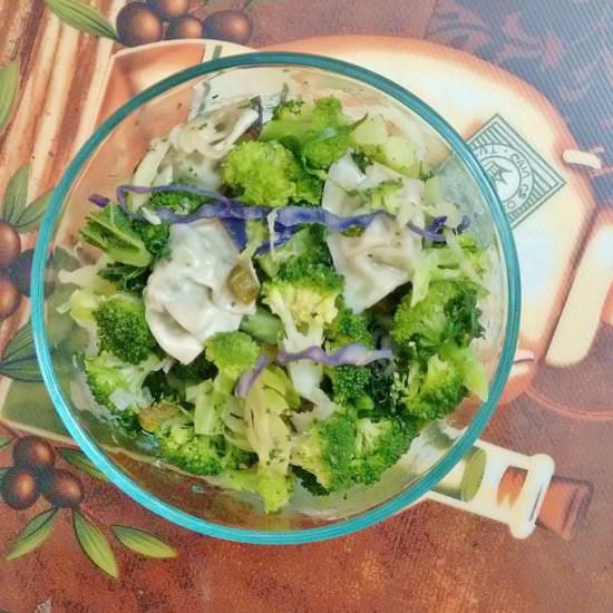 Veggies & Wonton Dumplings Salad