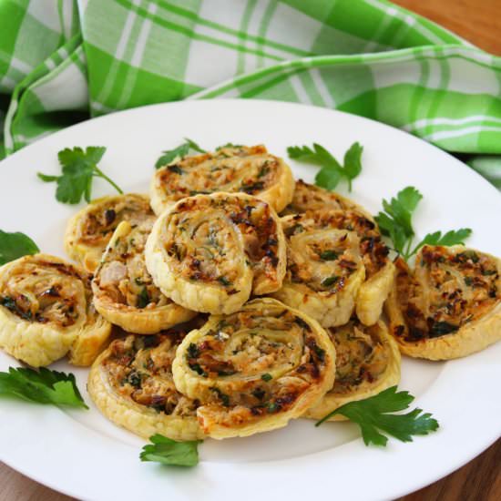 Tuna Puff Pastry Pinwheels